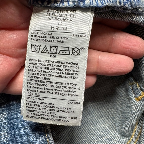 Gap True Skinny Ankle distressed denim jeans raw hem women’s 34 R medium indigo - Picture 8 of 14